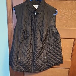Croft & Barrow Black Quilted Vest